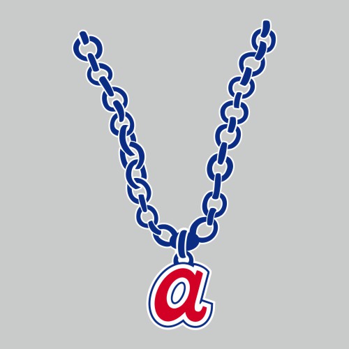 Atlanta Braves Necklace logo vinyl decal